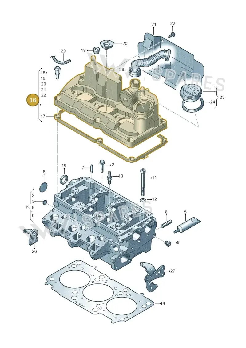 03P103469A — SEAT Ibiza Reference (2012-2012) diagram 672103450, position 16