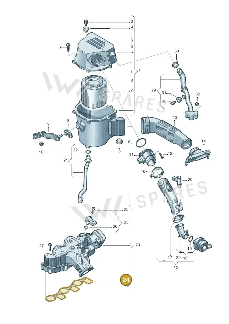 03P129717 — SEAT Ibiza Reference (2012-2012) diagram 672129300, position 24