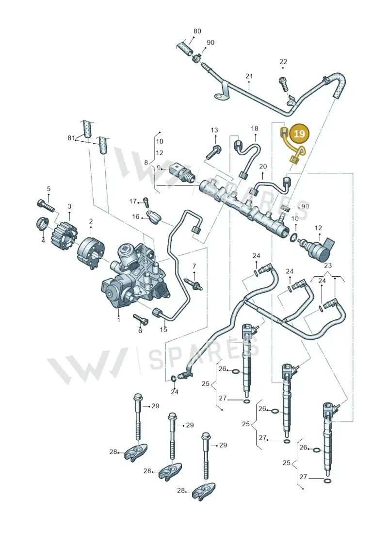 03P130302 — SEAT Ibiza Reference (2012-2012) diagram 677130300, position 19