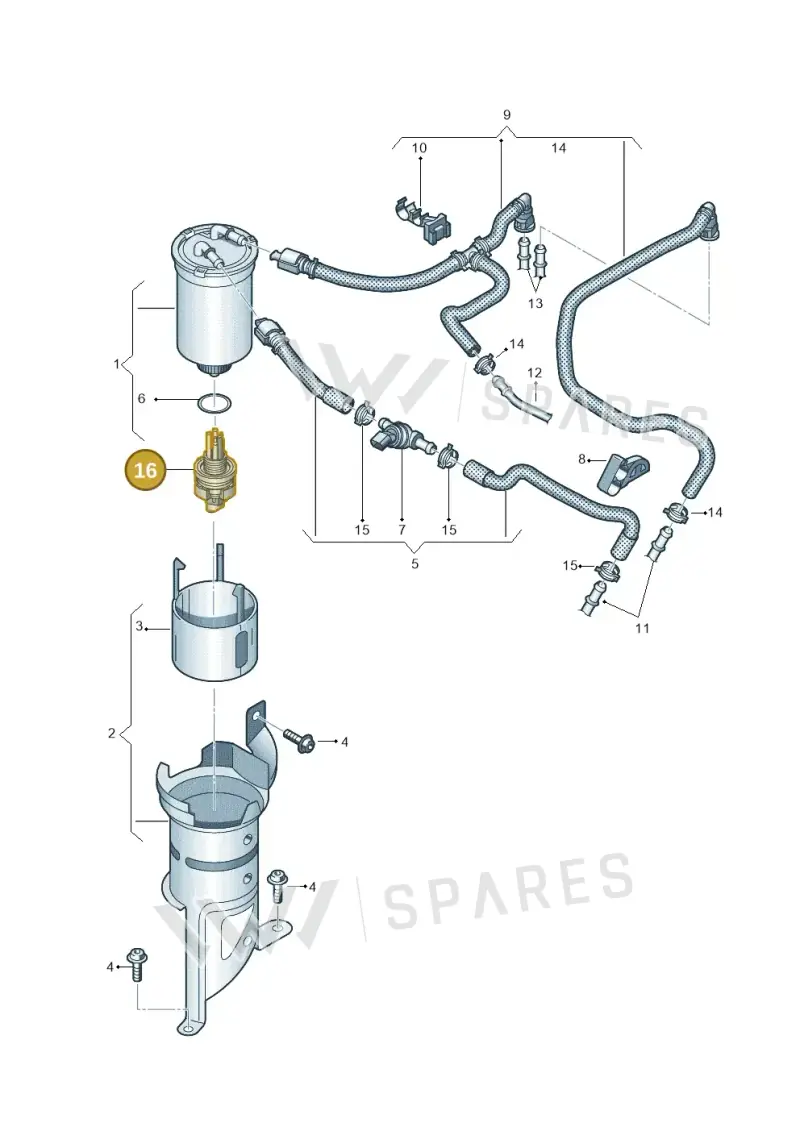 03P907666B — SEAT Ibiza Stylance (2015-) diagram 773127100, position 16