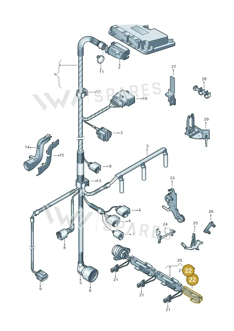 03P971824 — SEAT Ibiza Reference (2012-2012) diagram 253971300, position 22