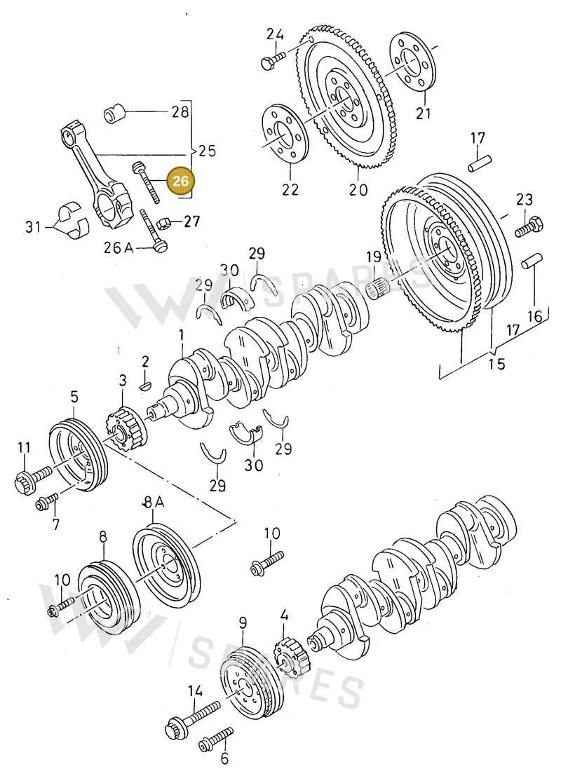 048105425 — SEAT Ibiza/Cordoba (SEAT) (1992-1996) diagram 138105150, position 26