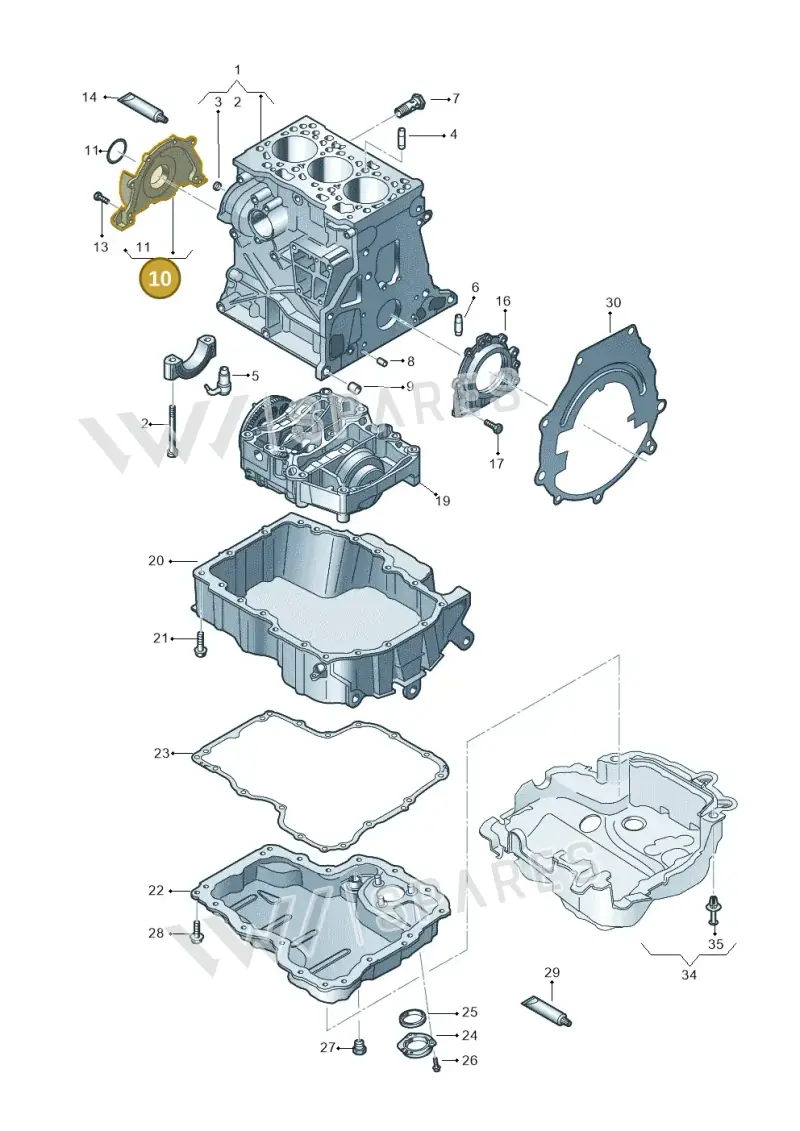 04B103151C — SEAT Ibiza Stylance (2015-) diagram 773103260, position 10