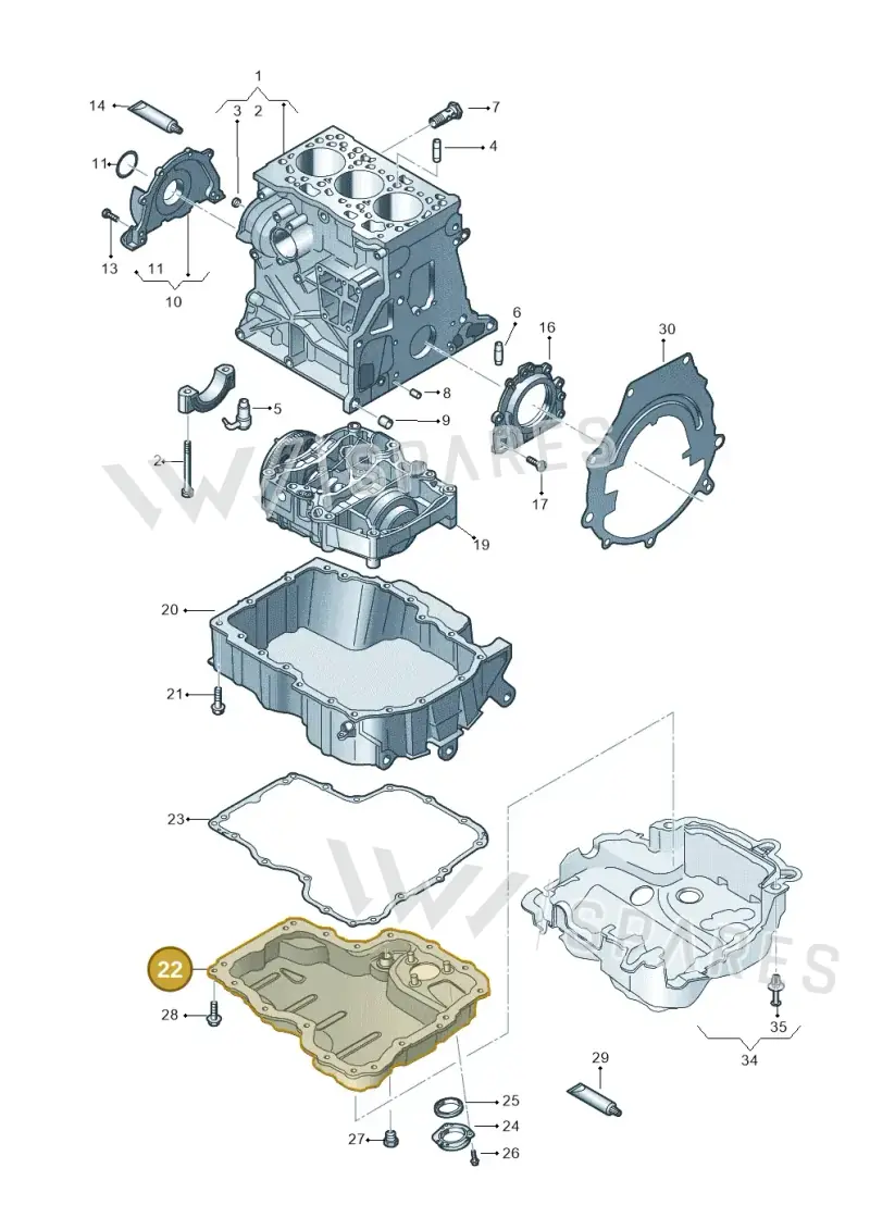 04B103602E — SEAT Ibiza Stylance (2015-) diagram 773103260, position 22