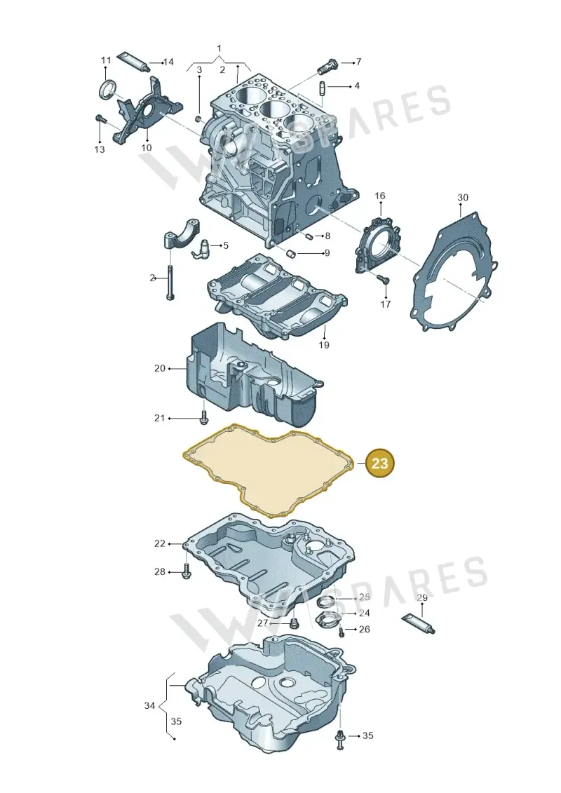 04B103609 — SEAT Toledo Reference (2015-2019) diagram 773103150, position 23