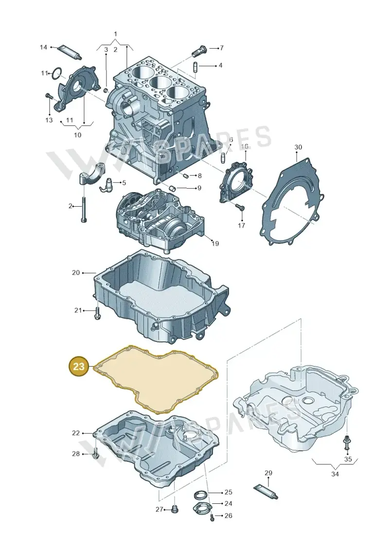 04B103609A — SEAT Ibiza Stylance (2015-) diagram 773103260, position 23