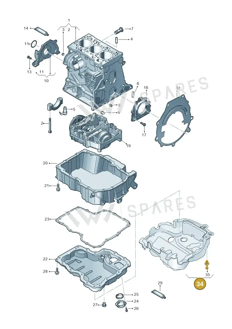 04B103660C — SEAT Ibiza Stylance (2015-) diagram 773103260, position 34