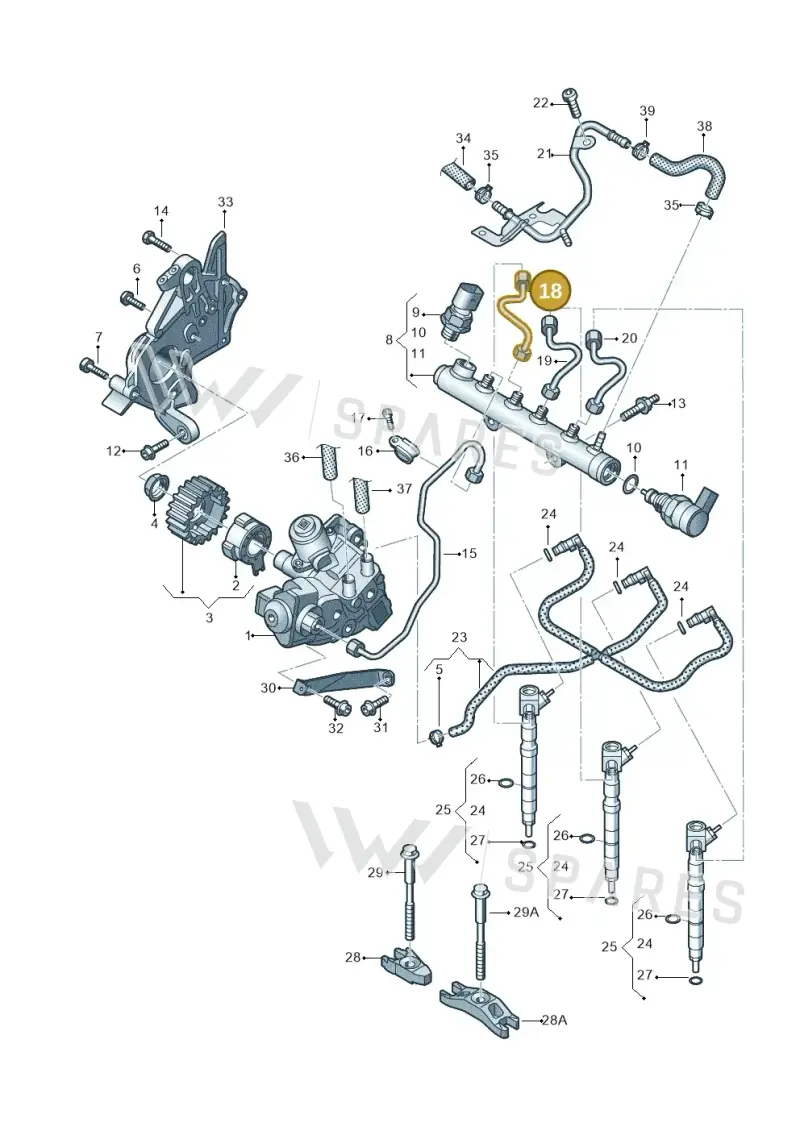 04B130303B — SEAT Ibiza Stylance (2015-) diagram 773130000, position 18