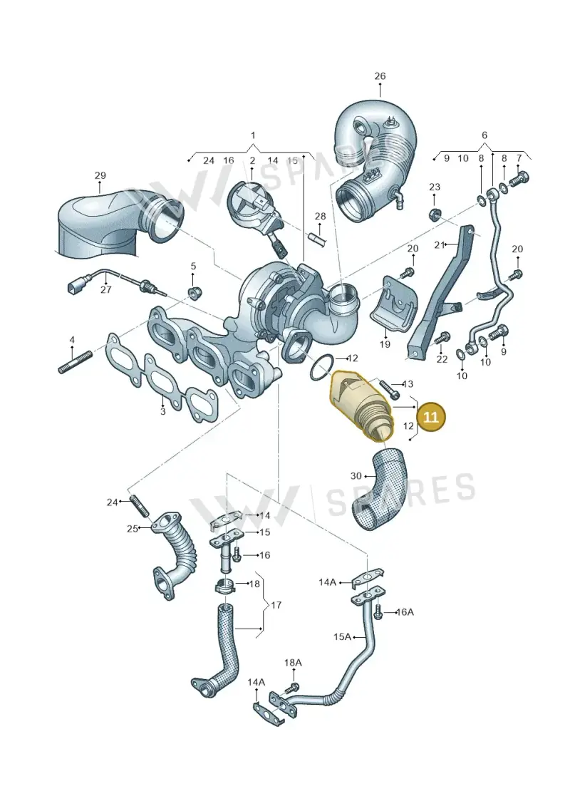 04B131111 — SEAT Ibiza Stylance (2015-) diagram 879145045, position 11