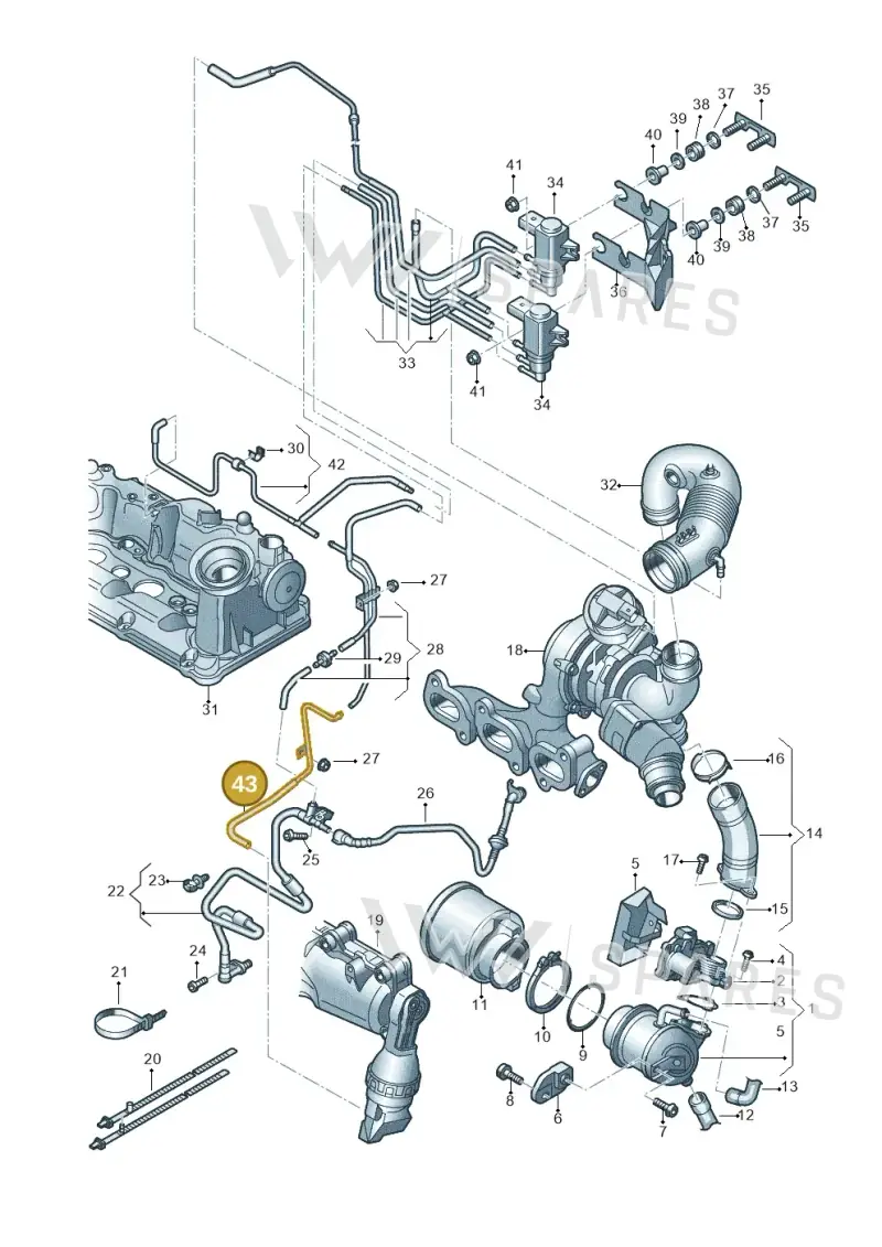 04B131605 — SEAT Ibiza Stylance (2015-) diagram 773131100, position 43