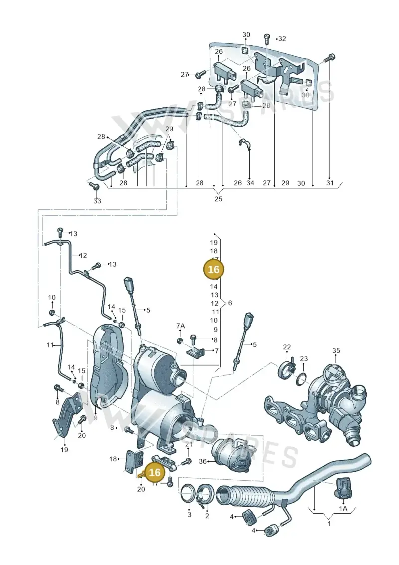 04B131645J — SEAT Ibiza Stylance (2015-) diagram 773253540, position 16