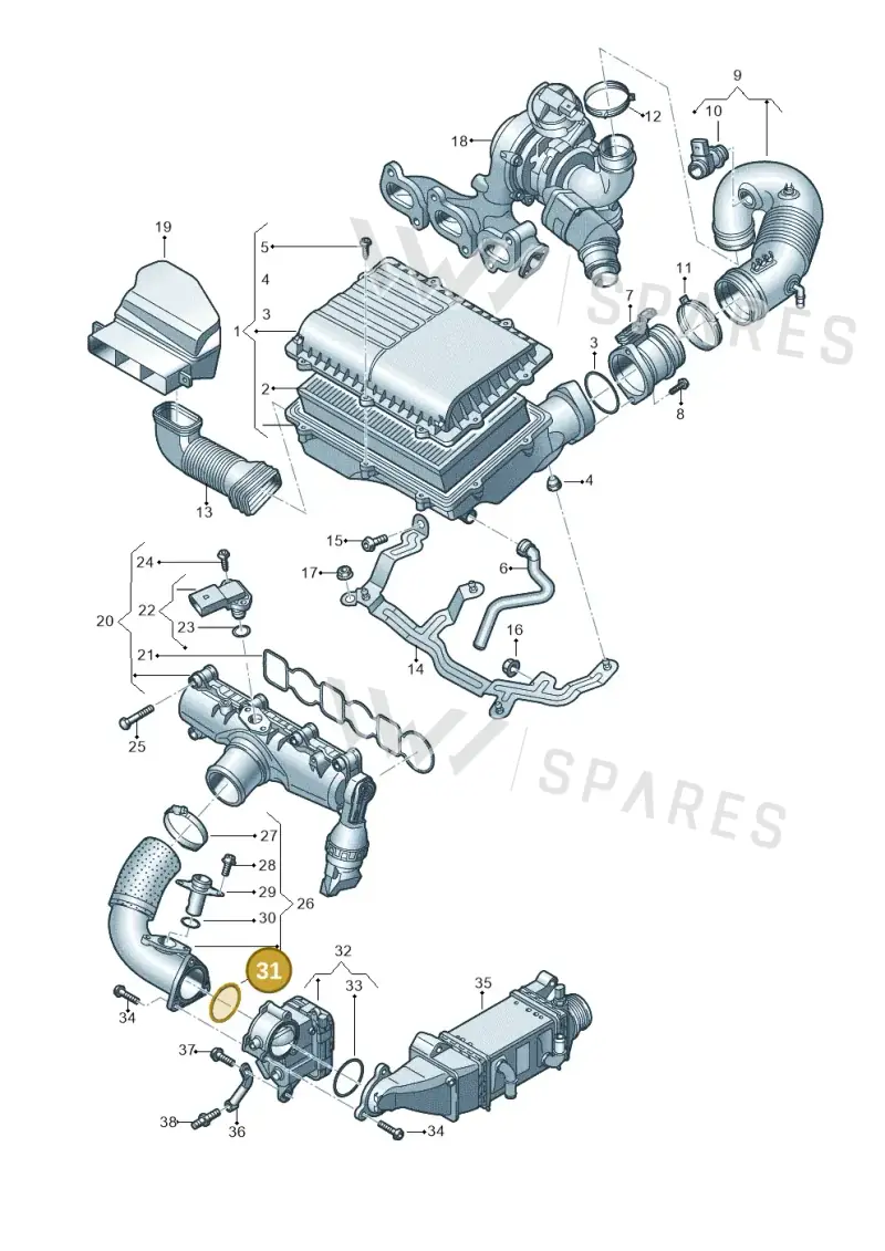 04B145215 — SEAT Ibiza Stylance (2015-) diagram 773129000, position 31