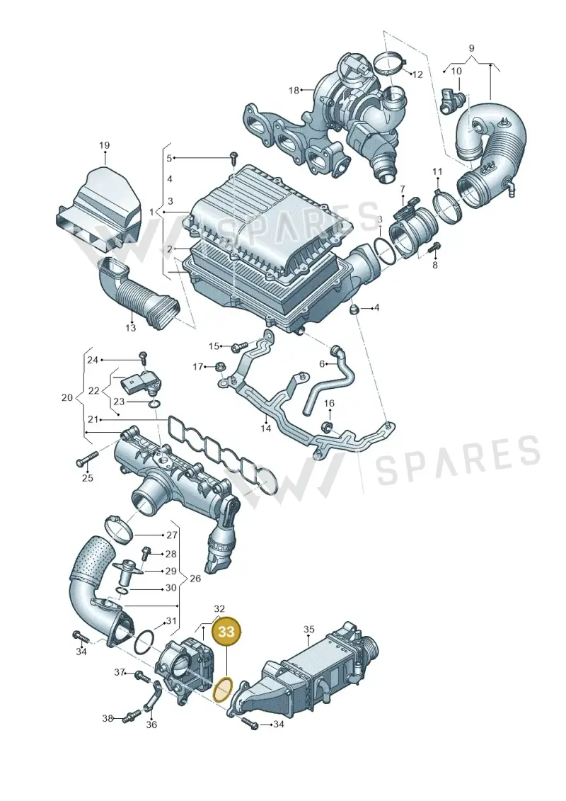 04B145417 — SEAT Ibiza Stylance (2015-) diagram 773129000, position 33