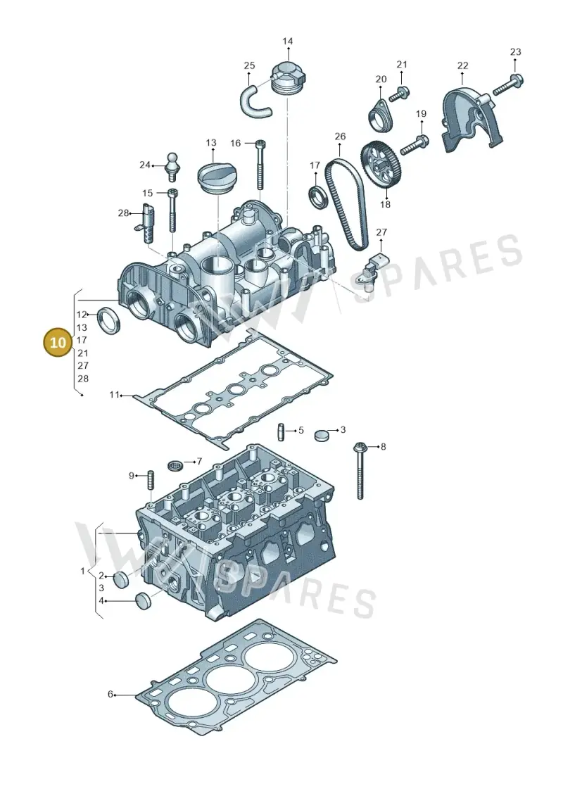 04C103469J — SEAT Arona FR (2017-) diagram 723103500, position 10