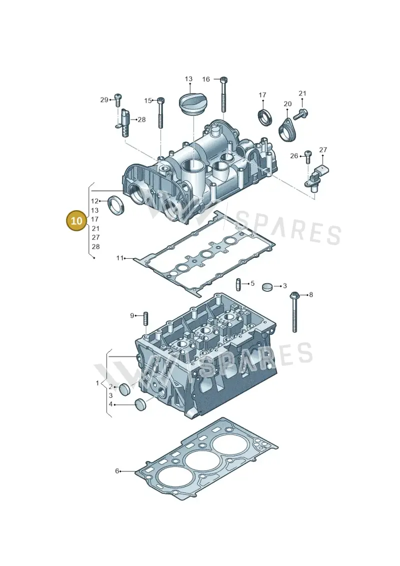 04C103469J — SEAT Ibiza FR (2017-) diagram 837103400, position 10