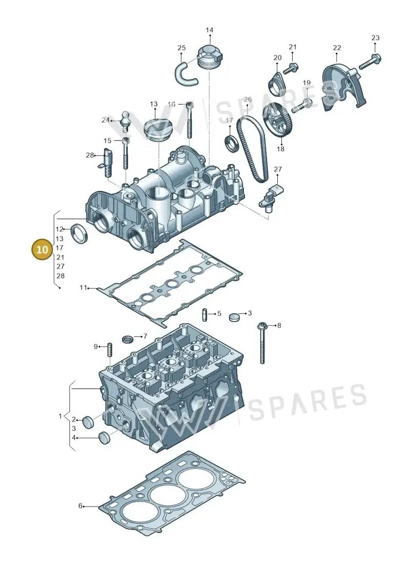 04C103469T — SEAT Arona FR (2017-) diagram 723103500, position 10