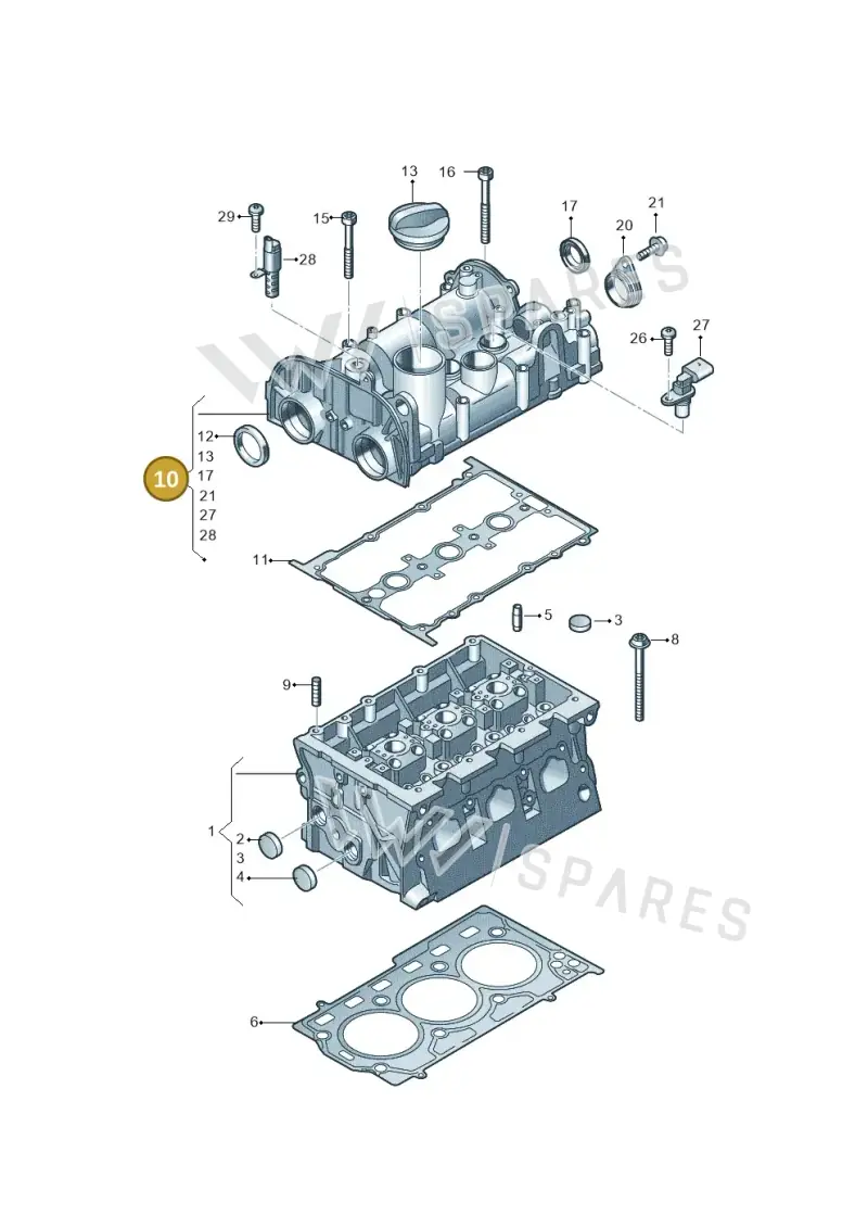 04C103469T — SEAT Arona FR (2017-) diagram 837103400, position 10