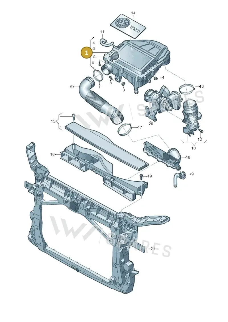 04C129601M — SEAT Leon ST Stylance (2016-2020) diagram 780129100, position 1
