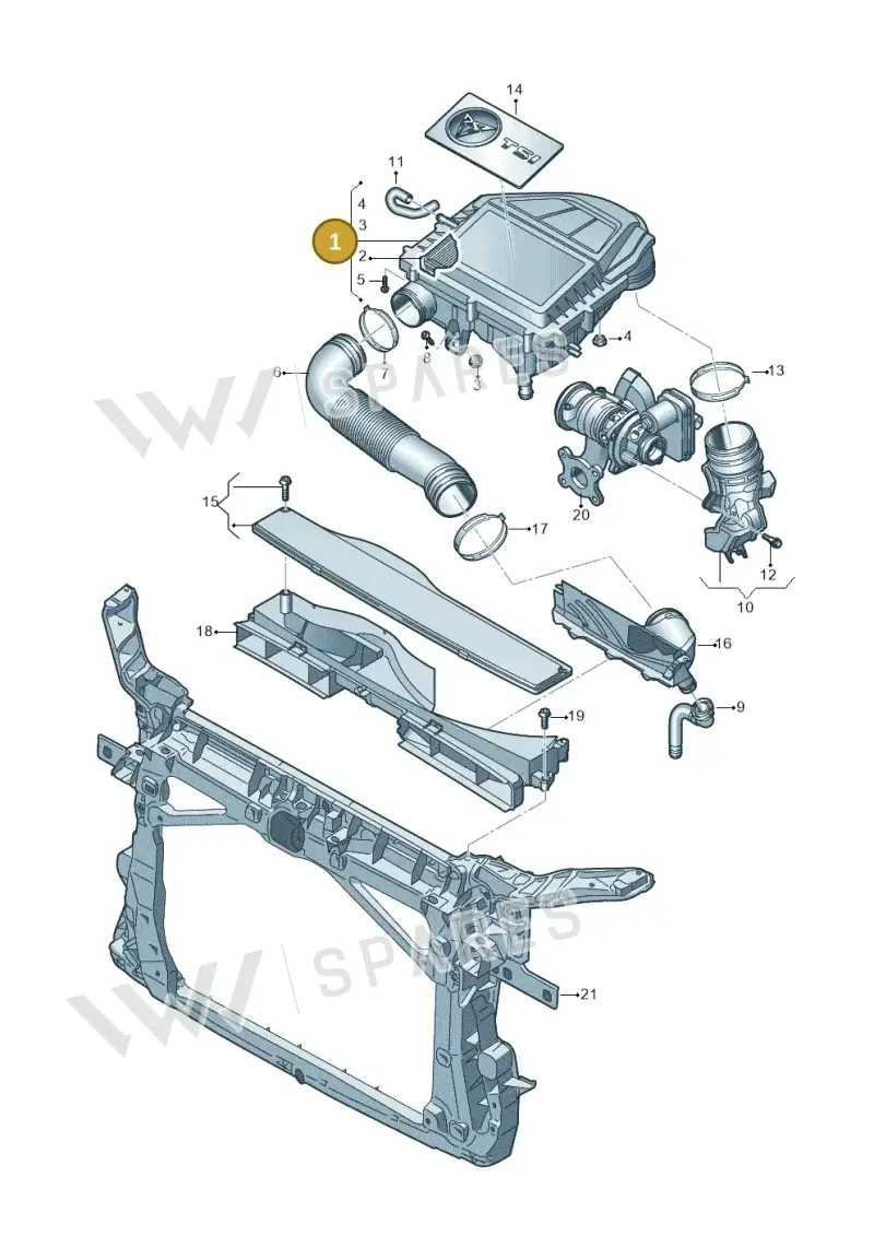 04C129601M — SEAT Ateca Style (2016-) diagram 893129000, position 1