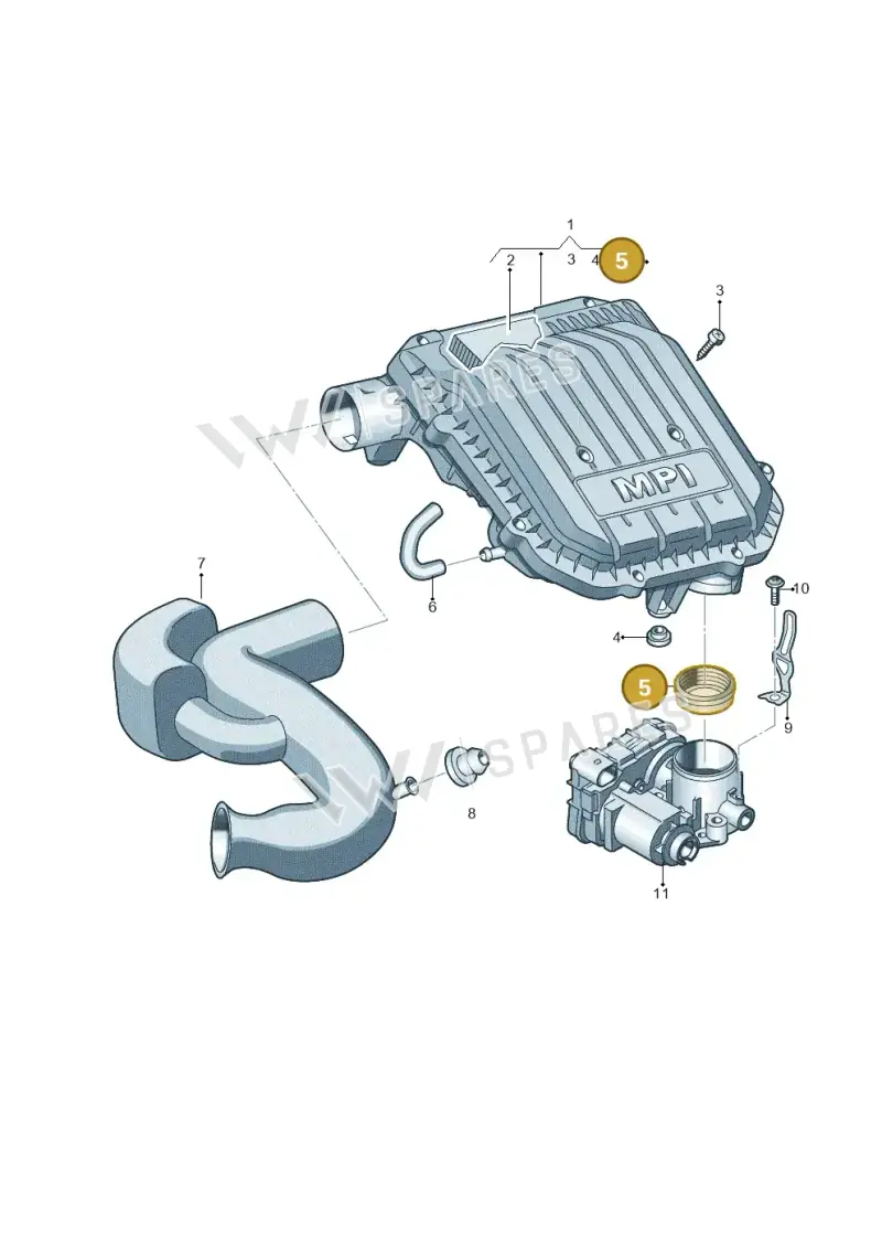 04C129625A — SEAT Ibiza Stylance (2015-) diagram 723129000, position 5