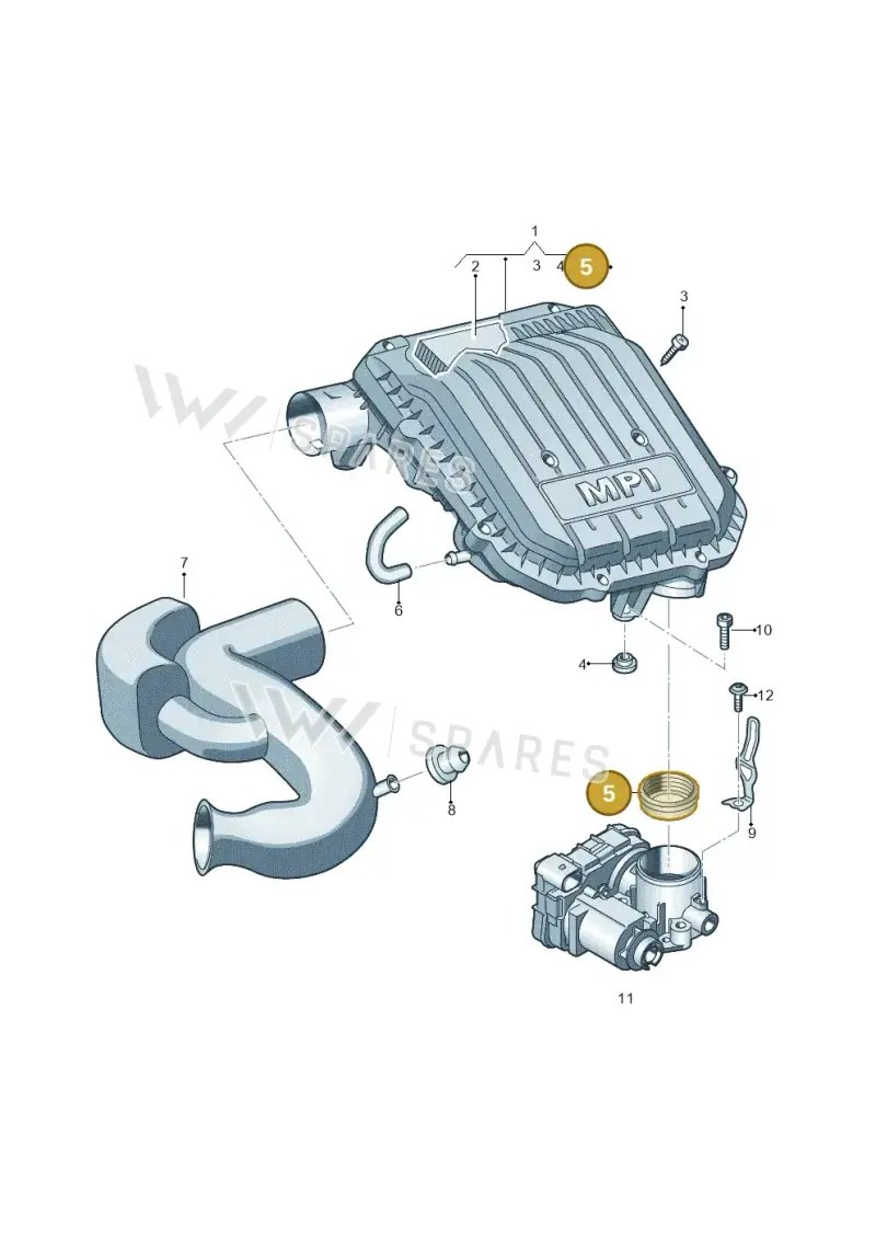 04C129625A — SEAT Ibiza FR (2017-) diagram 837129100, position 5