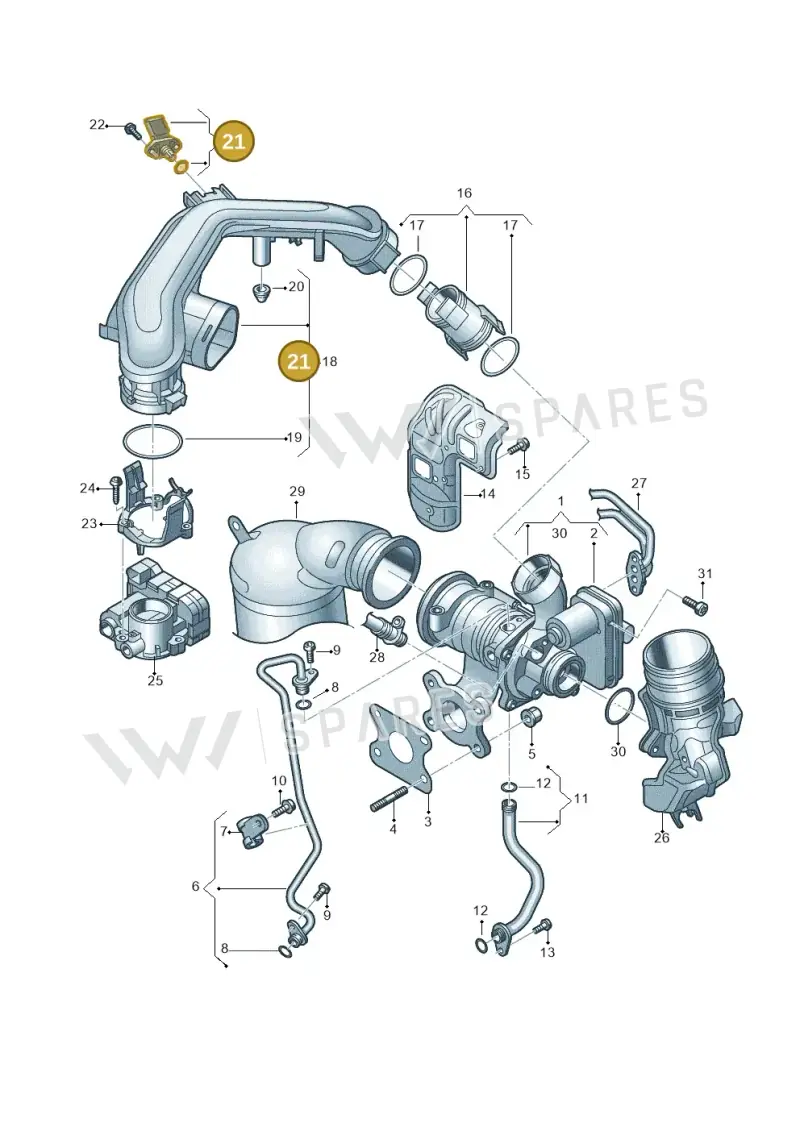 04C906051 — SEAT Arona FR (2017-) diagram 773145390, position 21