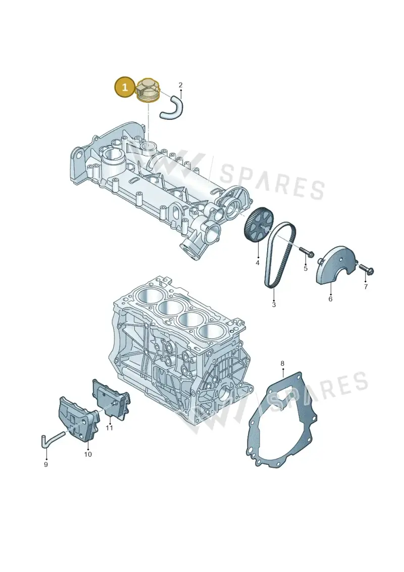04E103175 — SEAT Formentor TSI CUPRA (2020-) diagram 837103930, position 1