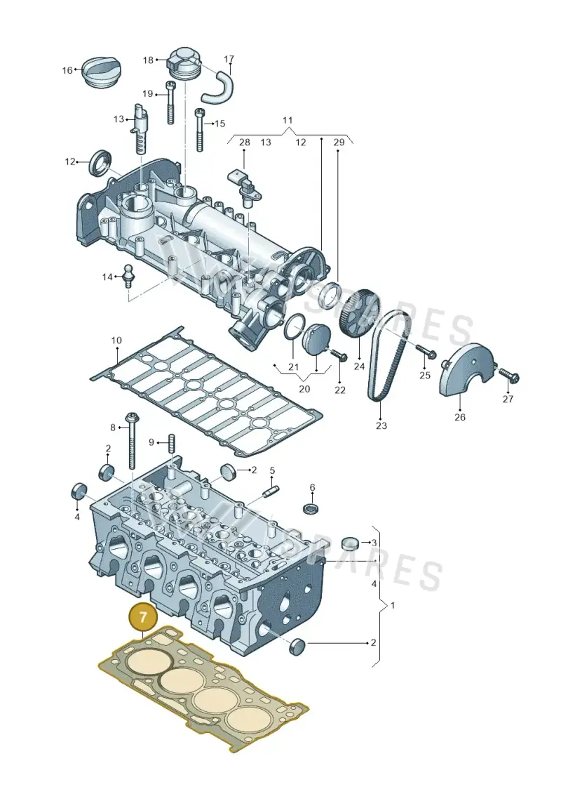 04E103383AJ — SEAT Leon ST Stylance (2016-2020) diagram 746103410, position 7