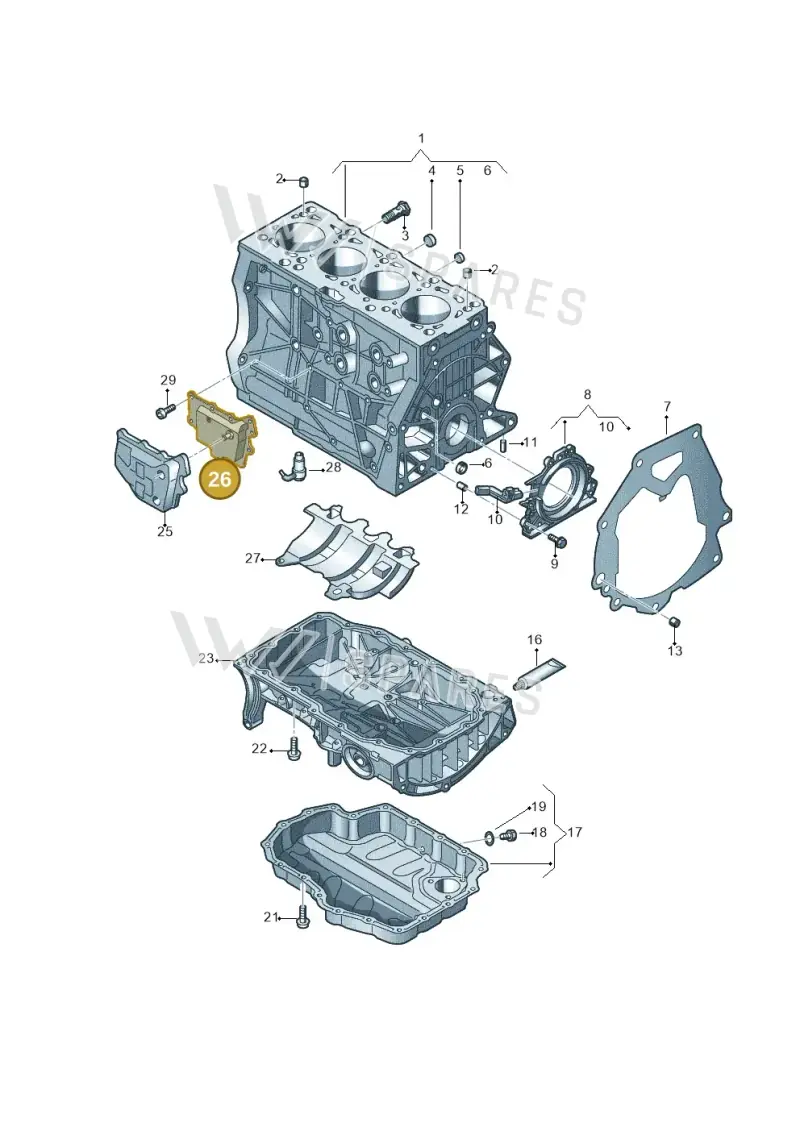 04E103464AN — SEAT Leon style (2019-) diagram 62x103030, position 26
