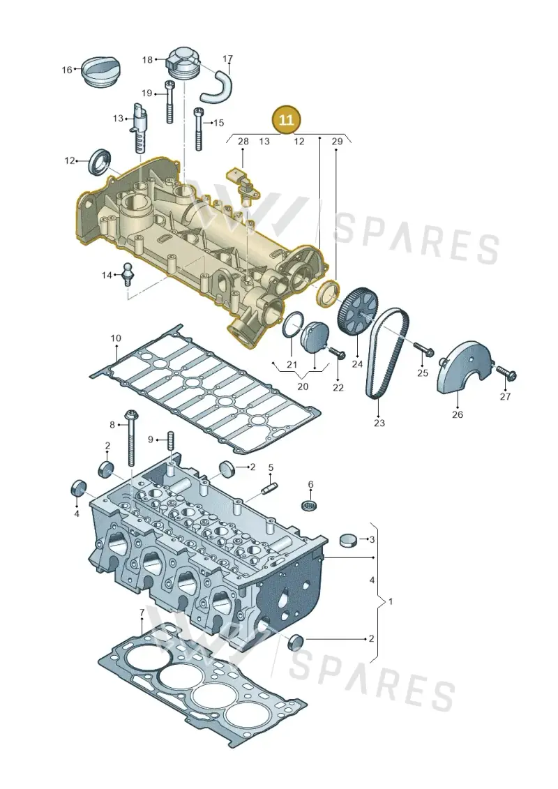 04E103469BP — SEAT Leon ST Stylance (2016-2020) diagram 746103410, position 11