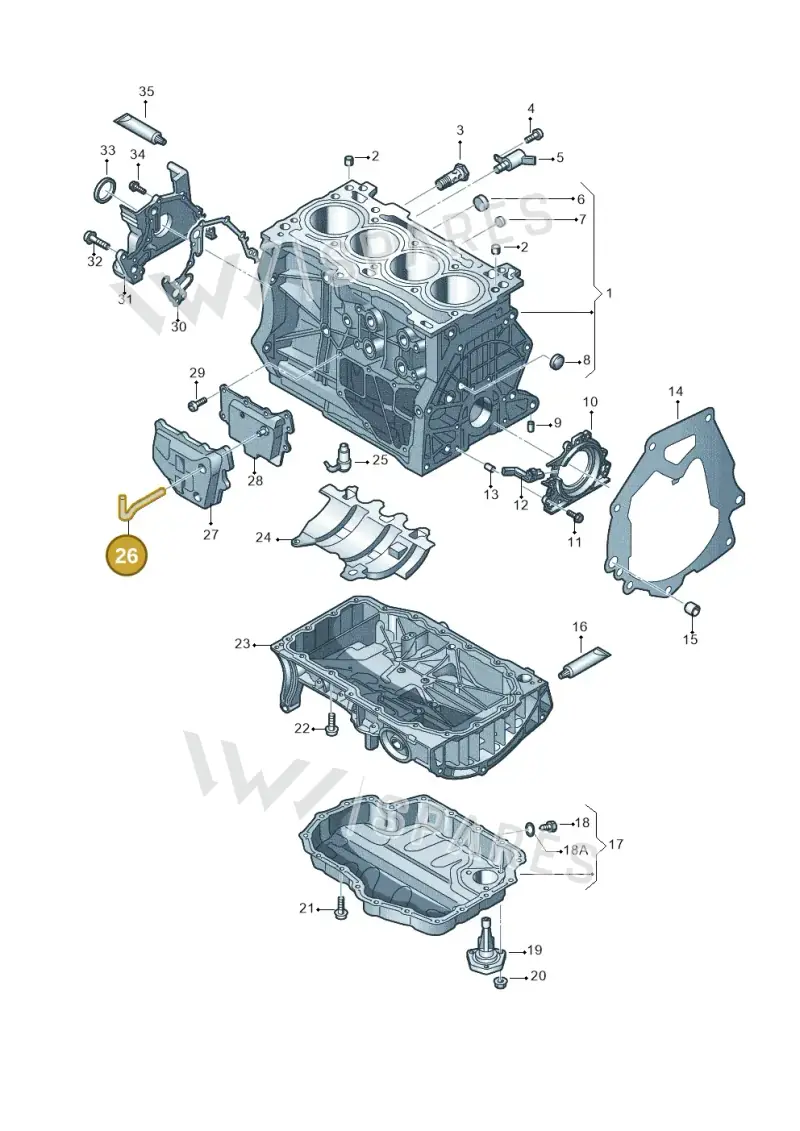 04E103493AA — SEAT Leon style (2019-) diagram 747103120, position 26
