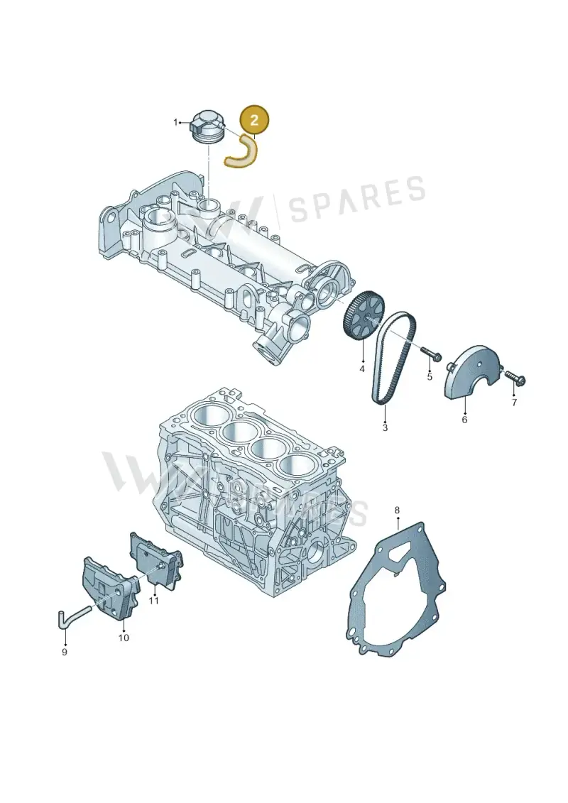 04E103560 — SEAT Formentor TSI CUPRA (2020-) diagram 837103930, position 2
