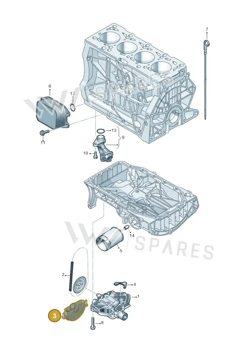 04E103669C — SEAT Formentor TSI CUPRA (2020-) diagram 746115030, position 3
