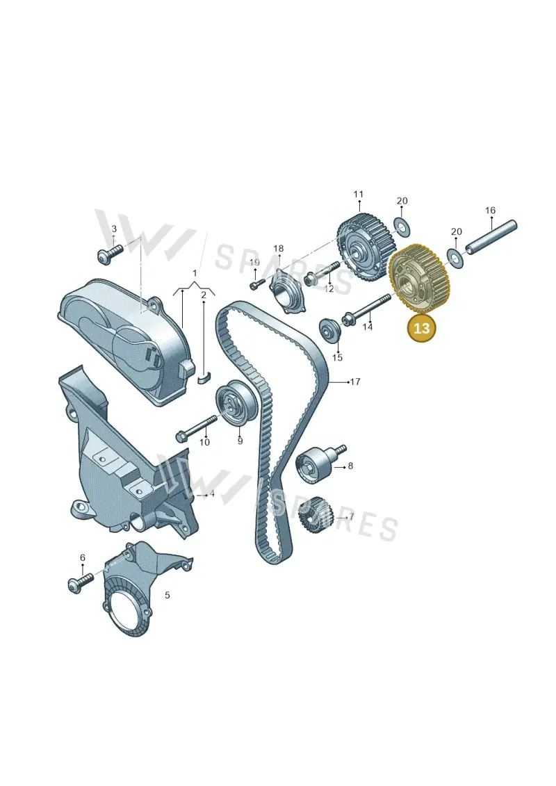 04E109088M — SEAT Ibiza Reference (2012-2012) diagram 747109610, position 13