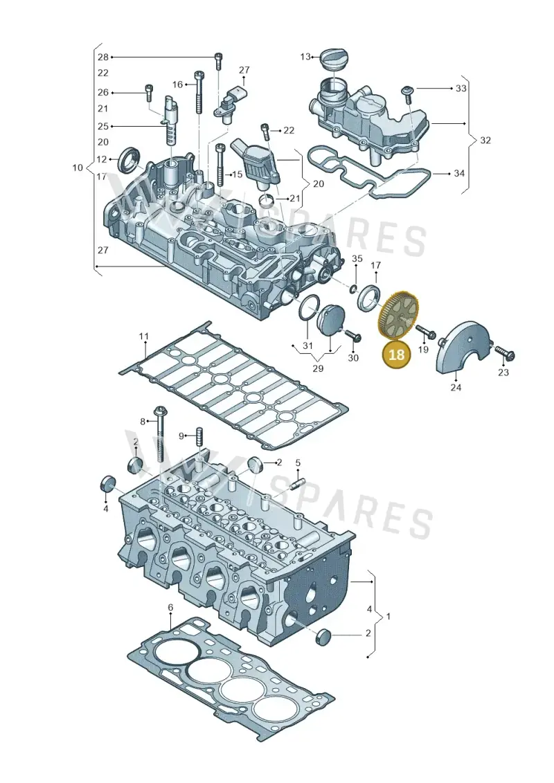 04E109111AP — SEAT Formentor TSI CUPRA (2020-) diagram 827103460, position 18