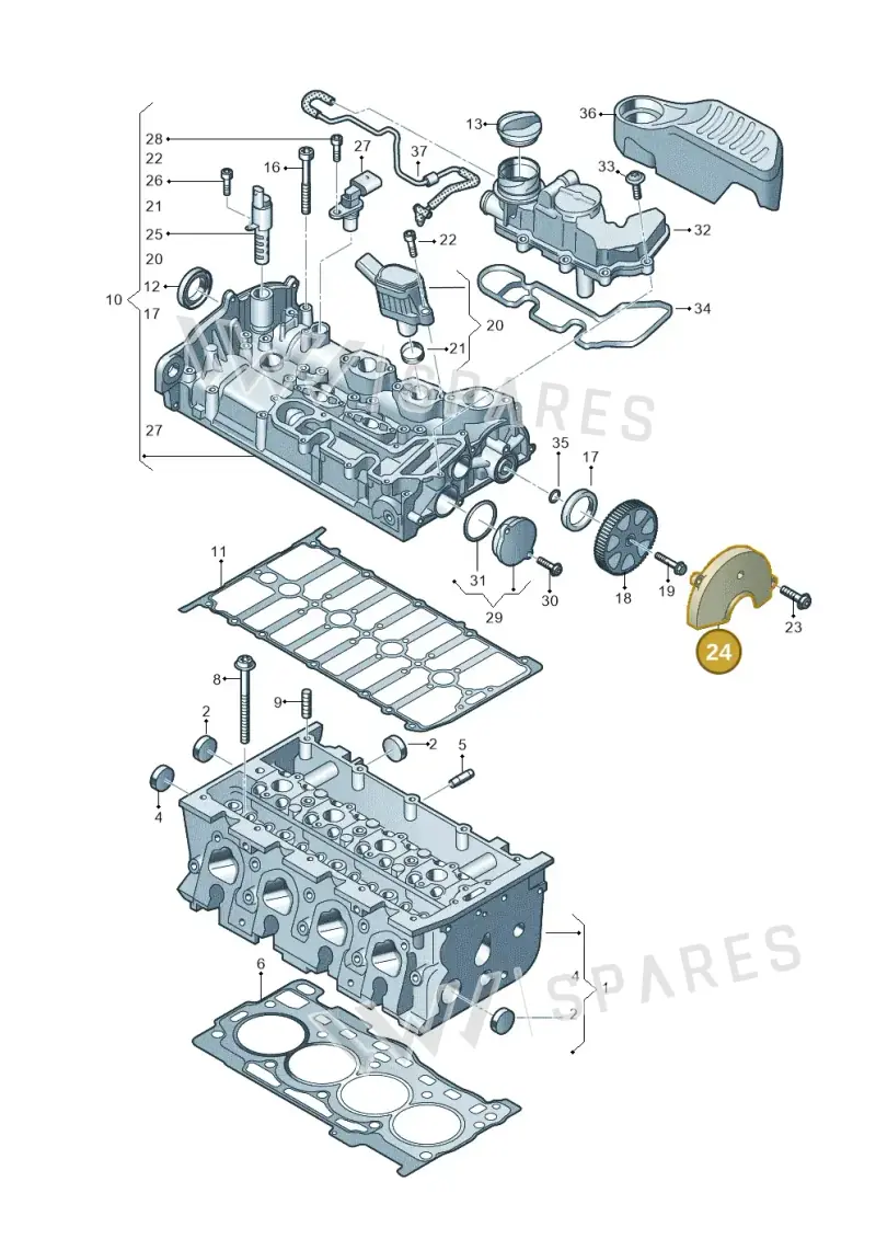04E109121N — SEAT Formentor TSI CUPRA (2020-) diagram 813103460, position 24