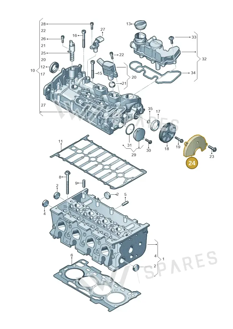 04E109121N — SEAT Formentor TSI CUPRA (2020-) diagram 827103460, position 24