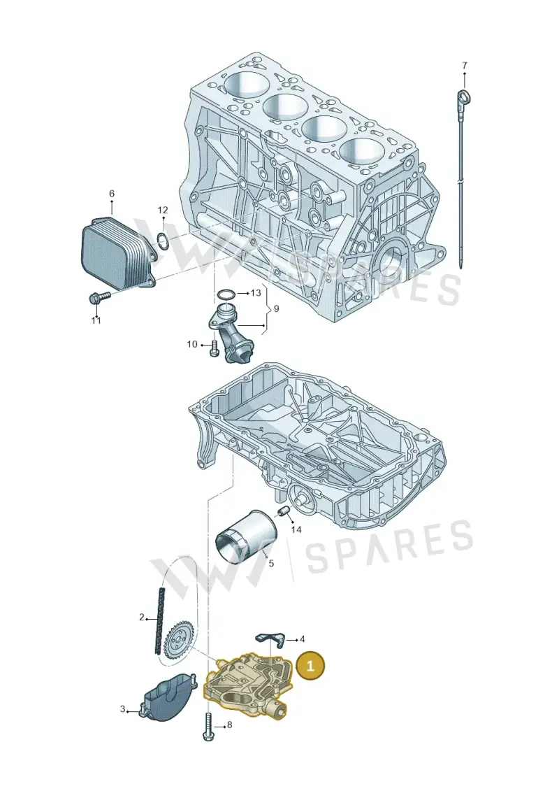 04E115103M — SEAT Leon style (2019-) diagram 746115030, position 1
