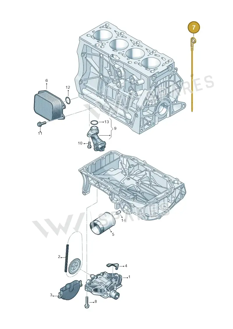 04E115611AC — SEAT Formentor TSI CUPRA (2020-) diagram 746115030, position 7