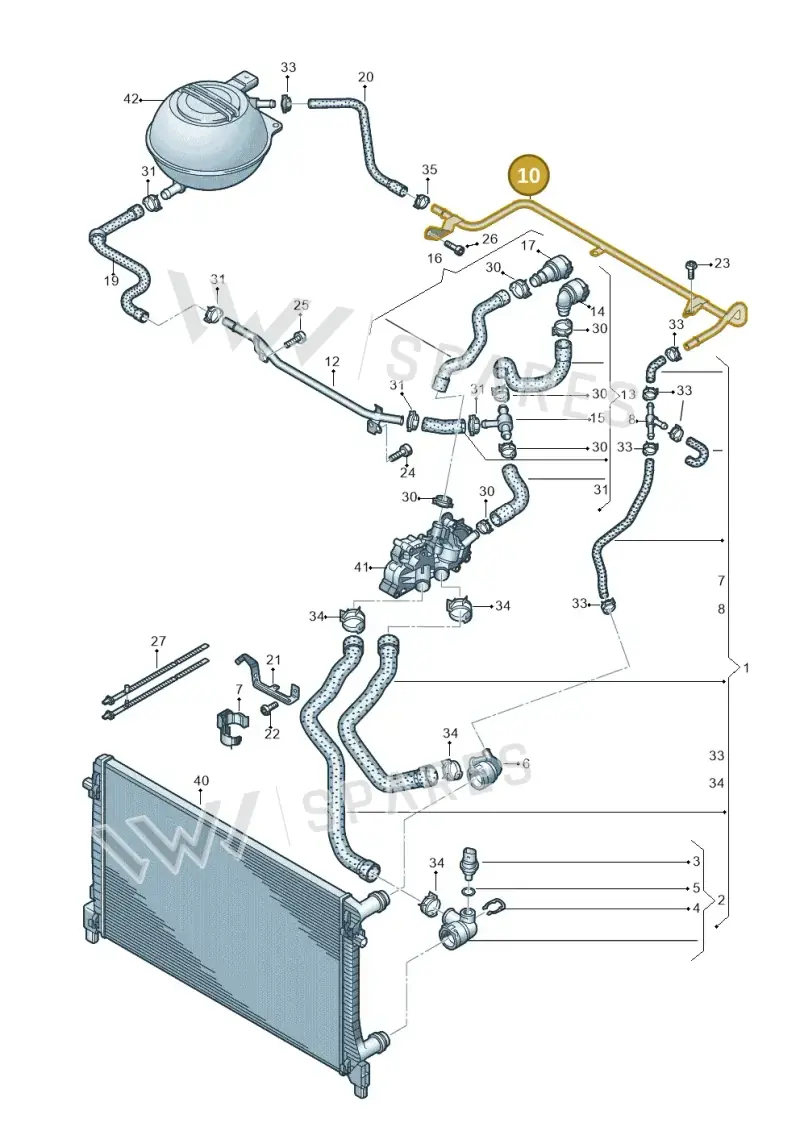 04E121064AH — SEAT Leon style (2019-) diagram 866121300, position 10
