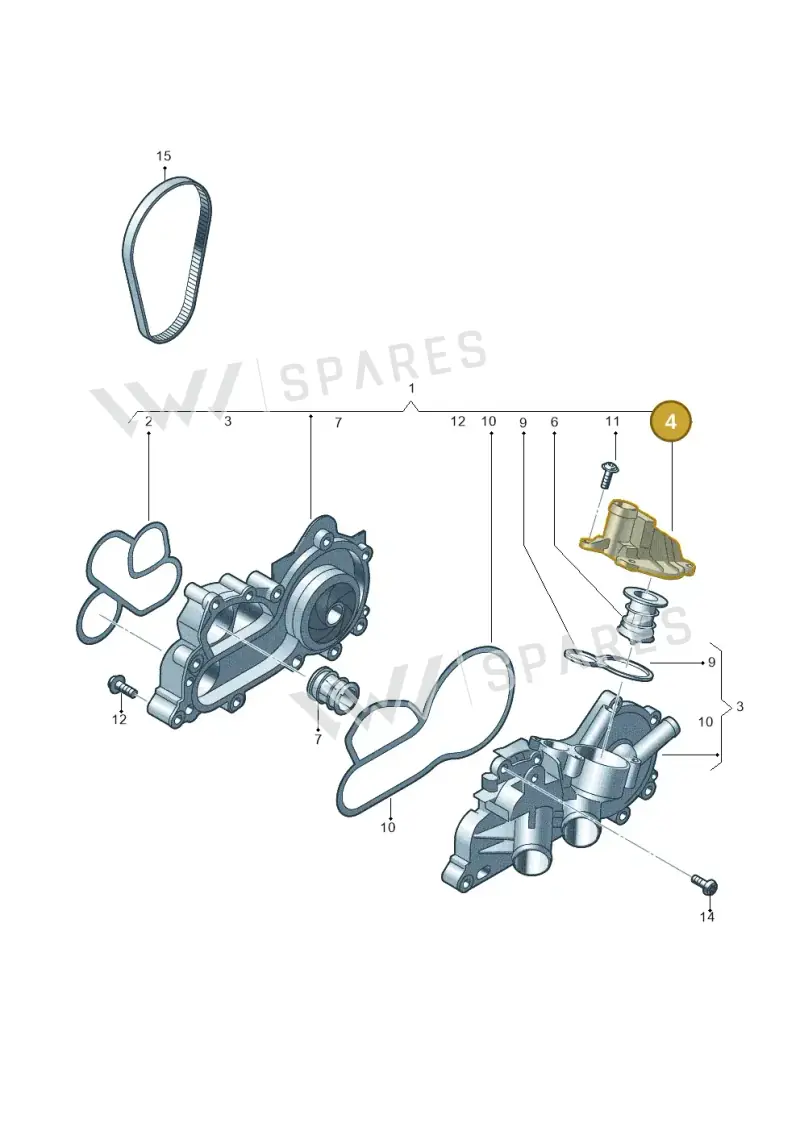 04E121121A — SEAT Leon ST Stylance (2012-2016) diagram 723121050, position 4