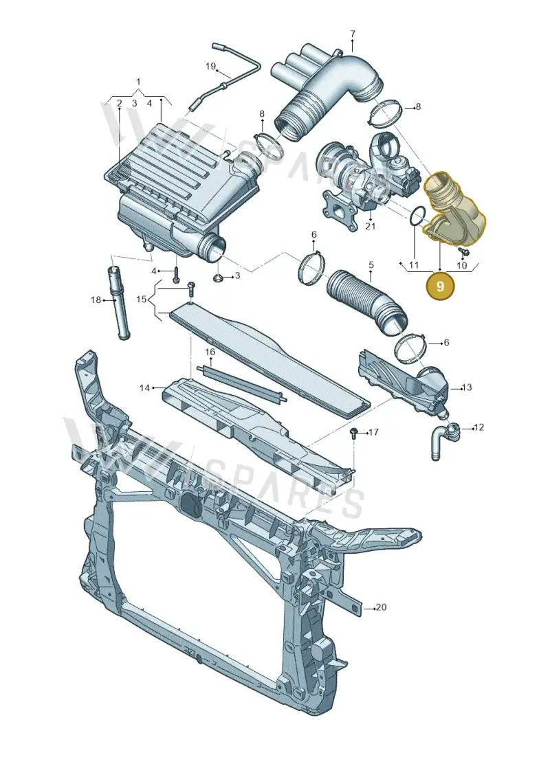 04E129654BF — SEAT Alhambra Stylance (2015-2022) diagram 719129400, position 9