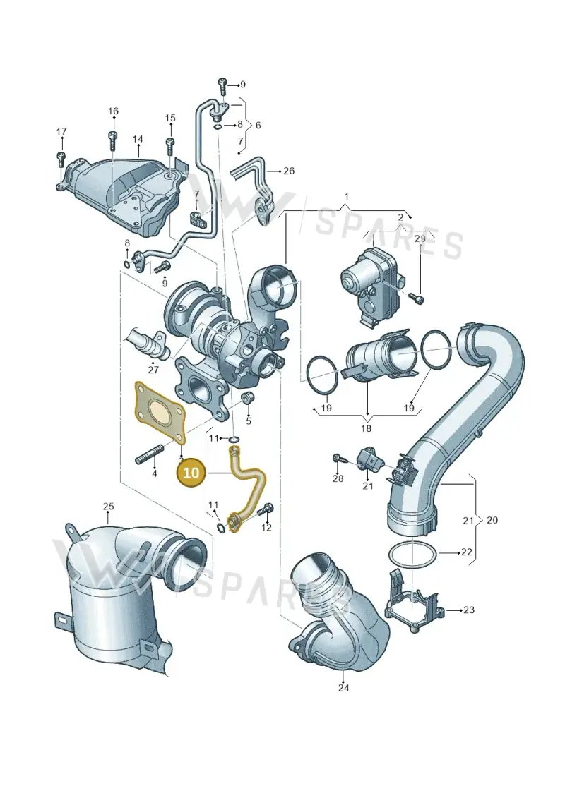 04E145735AC — SEAT Formentor TSI CUPRA (2020-) diagram 884145220, position 10