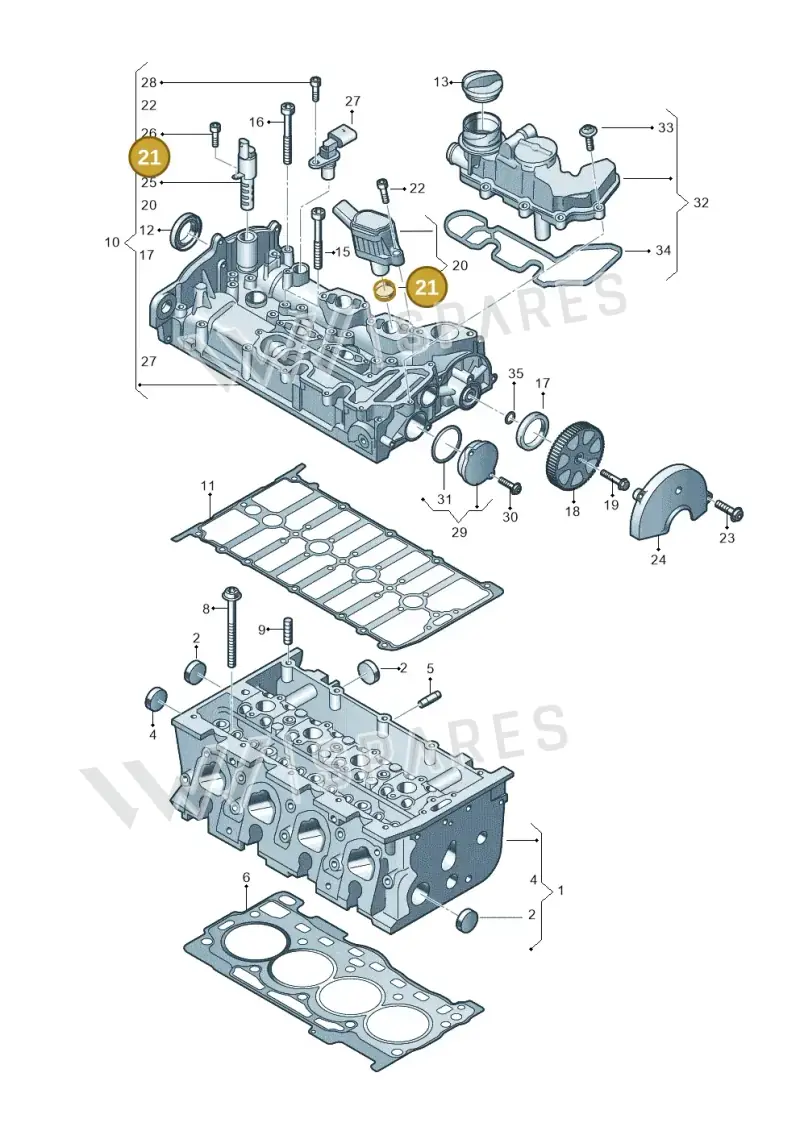 04E906145A — SEAT Formentor TSI CUPRA (2020-) diagram 827103460, position 21