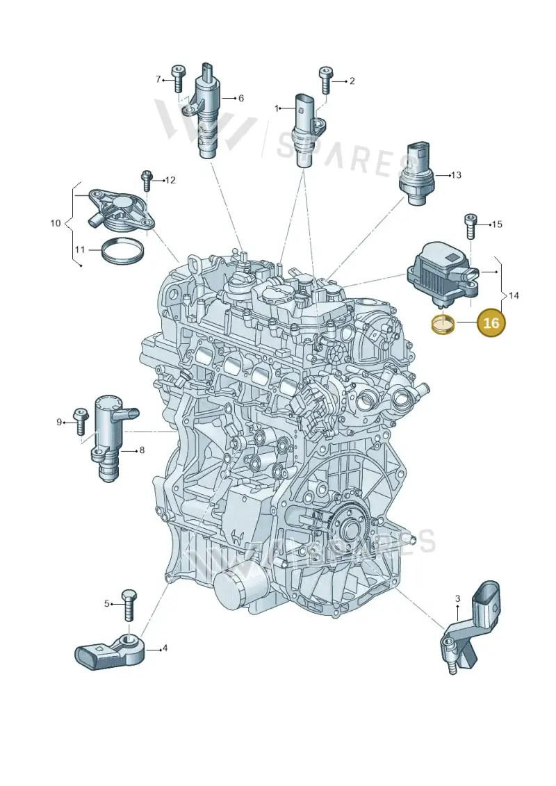 04E906145A — SEAT Formentor TSI CUPRA (2020-) diagram 907601006, position 16