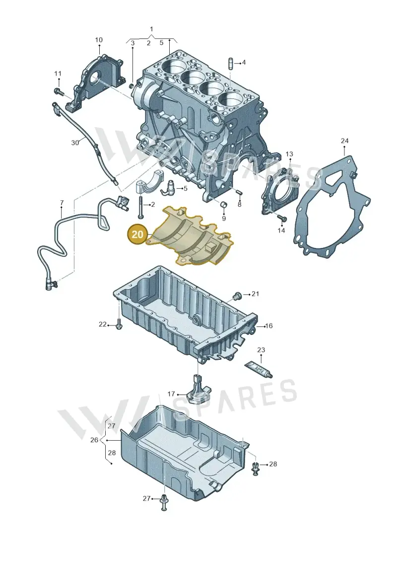 04L103623F — SEAT Arona FR (2017-) diagram 884103200, position 20