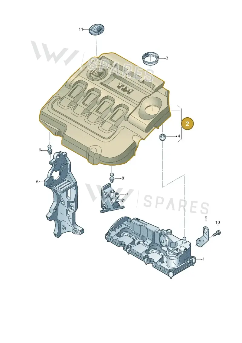 04L103925M — SEAT Leon ST Stylance (2012-2016) diagram 754103850, position 2