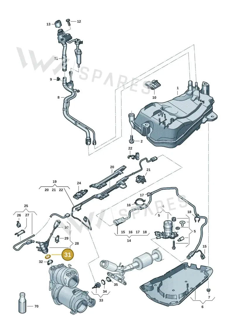 04L253115 — SEAT Formentor TSI CUPRA (2020-) diagram 5h0253104, position 31