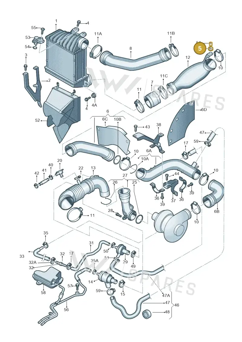 052129669A — SEAT IBIZA                  06> (2005-) diagram 194145750, position 5
