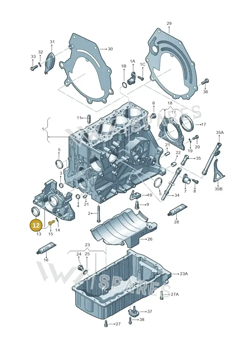 054115147B — SEAT Exeo ST Reference (2008-2011) diagram 194103050, position 12
